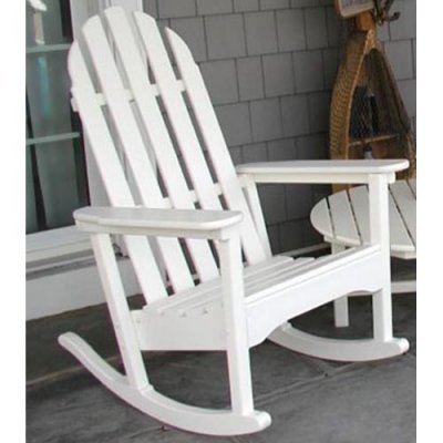 Polywood Recycled Plastic Classic Bimini Adirondack Rocking Chair - ADRC-1WH