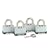 Master Lock 3009D 1-1/2-Inch Keyed-Alike Warded Padlock, Steel, 4-Pack