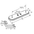 Oval Twin Stainless Steel Burner L-Shaped Venturi