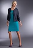 Chadwicks The Contrast Jacket Dress (BLACK MAGENTA,18 W)