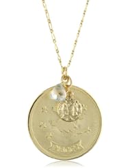a.v. max "Horoscope" Pisces Coin and Teardrop Stone Pendant Necklace