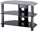 Alphason Black Glass LCD TV Stand (up to 37" TV) ESS800/3-BLK