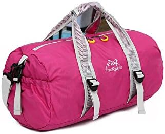 CYT Waterproof Foldable Sports Gym Bag Travel Duffle Bag Lightweight Weekend Bag for Men, Women, Girls, Boys, 35L (Mei red)