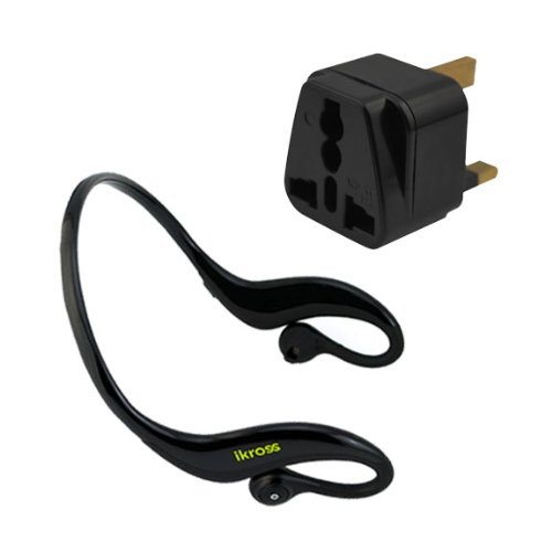 Buy iKross Water Resistant Bluetooth Sport Headset + US/UK/EU/AU to UK Plug Adapter for LG Intuition,Apple iPhone 4S,3G S ,3G Buy iKross Water Resistant Bluetooth Sport Headset + US/UK/EU/AU to UK Plug Adapter for LG Intuition,Apple iPhone 4S,3G S ,3G