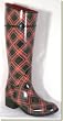 Jeffrey Campbell Grey Plaid Tall Waterproof Rubber Rain Boots
