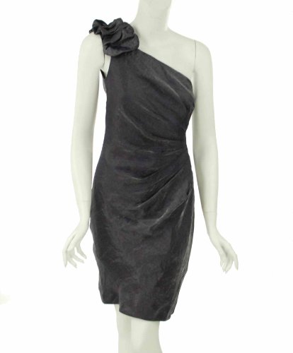 London Times Dress, Ruffled One Shoulder Light Purple 4