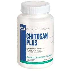 Universal Naturals Chitosan Plus Capsules, 500 mg, 60-Count Bottles (Pack of 3)