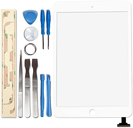 For iPad mini white touch screen digitizer glass lens replacement with free tools and adhesive