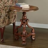 Review AtHomeMart  / Cherry Accent Table with Turned Pedestal