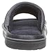Isotoner Women's Microterry Slide Slipper with Satin Trim, Black, 9.5/10