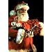 Old St. Nick Santa with Toys Art Poster Print - 13x19