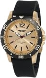 I By Invicta Men's 10008-001 Gold Dial Black Textured Silicone Watch