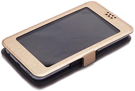 Cooper Cases(TM) Slider Pocket HTC Desire 300/400 Dual Sim/500/501/501 Dual Sim Smartphone Wallet Case in Gold