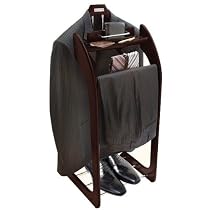 Espresso Clothes Valet Stand