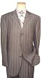 Extrema by Zanetti Grey with White Pinstripes 140'S Italian Wool Wideleg Suit Extrema by Zanetti Grey with White Pinstripes 140'S Italian Wool Wideleg Suit