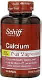 Schiff Calcium Carbonate Plus Magnesium with Vitamin D3 400 IU, Calcium Supplement, 100 Count (Pack of 3)