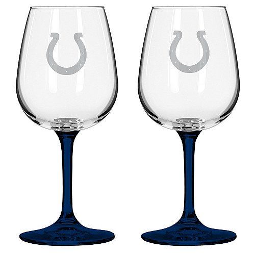 Boelter Indianapolis Colts 12oz. Wine Glasses- Set of 2 Set of 2