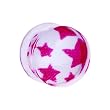 2 Gauge Acrylic White Pink Star Saddle Plug