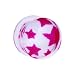 2 Gauge Acrylic White Pink Star Saddle Plug