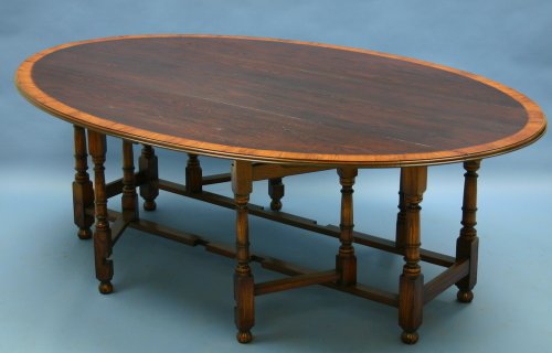 Antique Style Oak Gate Leg Dining Table