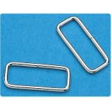Rectangular Loop Metal D-Rings. Stainless-Steel: Box of 25, Dimensions: 1