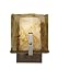 Murray Feiss WB1575RBZ Aris Collection 1-Light Wall Sconce, Roman Bronze Finish with Amber Swirl Art Glass