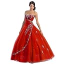 Ball Gown Formal Prom Wedding Dress 586 10 Red