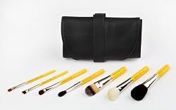 Basic Essential 7 Piece Antibacterial Makeup Brush Set - Travel Line