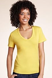 Pure Cotton V-Neck Plain T-Shirt