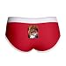 Artsmith, Inc. Women's Boy Brief Underwear Jesus The Lion And The Lamb - Red/White, Large