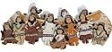 Decorative Miniature Collectable Native American Indian Porcelain Doll Collection With Various Outfit Designs 5" Set Of 12