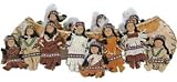 Decorative Miniature Collectable Native American Indian Porcelain Doll Collection With Various Outfit Designs 5 Set Of 12