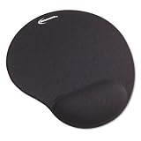 INNOVERA Mouse Pad with Gel Wrist Pad, Nonskid Base, 10-3 8 x 8-7 8, Black by
