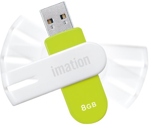 安いイメーション USBメモリ 8GB 暗号化プロテクション・ソフト搭載 回転式キャップ NANO-f グリーン UFDNFE8GGR