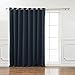 Best Home Fashion Premium Wide Width Thermal Insulated Blackout Curtain - Antique Bronze Grommet Top - Navy - 100