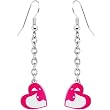 Playboy Bunny Pink Heart Drop Earrings