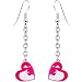 Playboy Bunny Pink Heart Drop Earrings