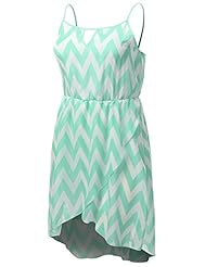 Plus Size V-neck High-Low-Hem Sleeveless Colorblocking  Chiffon/Polyester/Rayon/Spandex Chevron Print Geometric Print Maxi Dress  With a Bow(s)