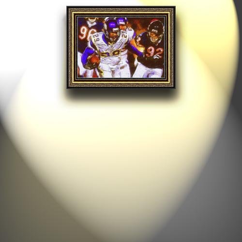 Completely Handpainted American Football Sport Painting, Custom Order FL49, Oil on Canvas, with Option to Paint Jerry, Brett & Co. from Any Other Favorite Photograph or Picture, Unframed, Size 15'' x 22