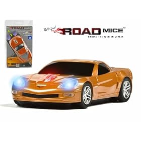 Chevy Corvette C6 Z06 Wireless Optical Computer Mouse (Atomic Orange) by Collectable Diecast