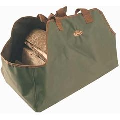 Kaminholz-Tasche Tragetasche f�r Holz oliv incl. Lupe