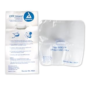 Dynarex CPR Shield with One Way Valve and Barrier Filter, 100 Count (Pack of 100)