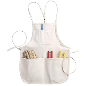 Click here to buy Custom LeatherCraft C11XXX 4 Pocket Loop Neck Bib Apron by Custom Leather Craft.