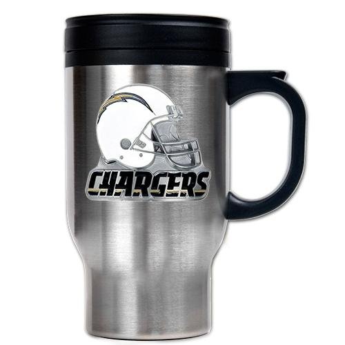 NFL San Diego Chargers 16-Ounce Stainless Steel Travel Mug - Helmet Logo