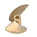 Mxfans Dia 4mm Shaft Center Hole RC Boat 2 Leaves Brass Propeller Dia 37mm P1.4