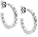 Silver E1502 Cubic Zirconia Creole Earring