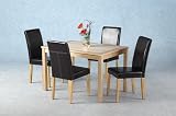 Ashford Dining Set With 4 Leather Chairs
