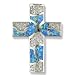 CZ and Synthetic Opal Sterling Silver Cross