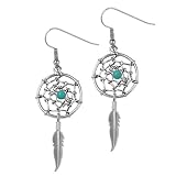 Sterling Silver Turquoise Dream Catcher Earrings