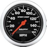 Auto Meter 3988 Sport-Compact In-Dash Electric Programmable Speedometer Gauge by Auto Meter